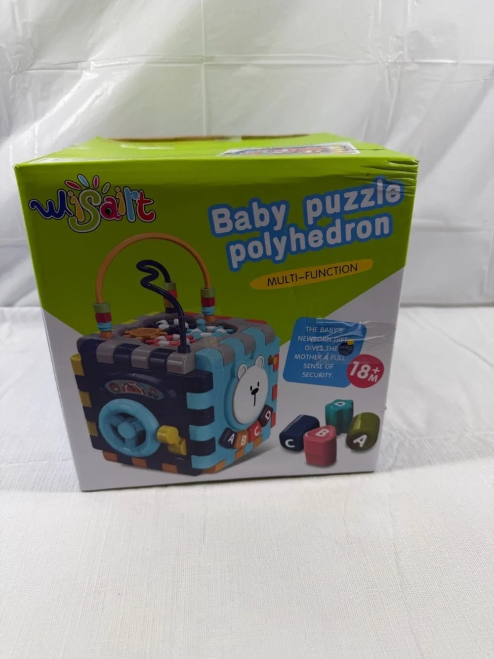Multifunctional Activity Cube for Toddlers - Coral & Teal